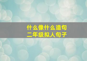 什么像什么造句二年级拟人句子