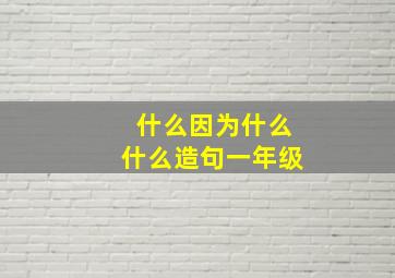 什么因为什么什么造句一年级