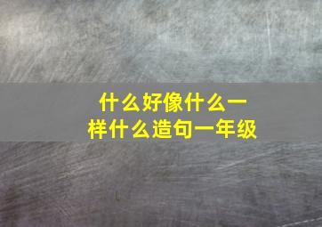 什么好像什么一样什么造句一年级