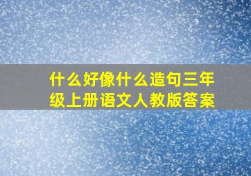 什么好像什么造句三年级上册语文人教版答案