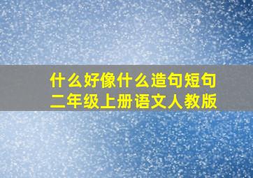 什么好像什么造句短句二年级上册语文人教版