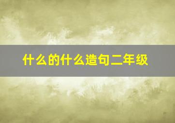 什么的什么造句二年级