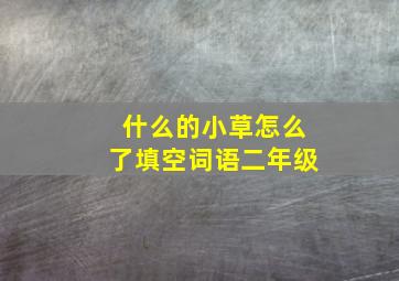 什么的小草怎么了填空词语二年级