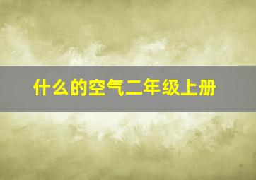 什么的空气二年级上册