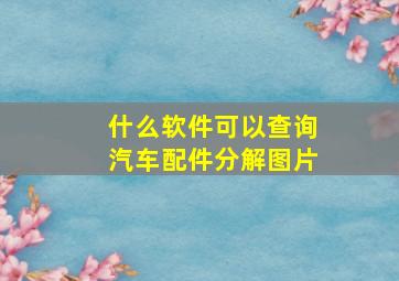 什么软件可以查询汽车配件分解图片