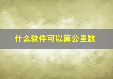 什么软件可以算公里数