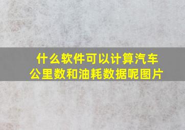 什么软件可以计算汽车公里数和油耗数据呢图片