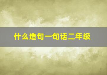 什么造句一句话二年级