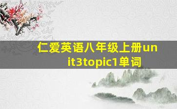 仁爱英语八年级上册unit3topic1单词