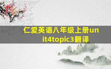 仁爱英语八年级上册unit4topic3翻译