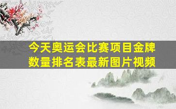 今天奥运会比赛项目金牌数量排名表最新图片视频