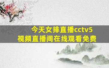 今天女排直播cctv5视频直播间在线观看免费