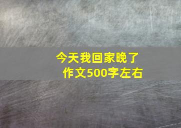 今天我回家晚了作文500字左右