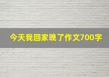 今天我回家晚了作文700字