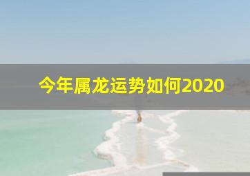 今年属龙运势如何2020