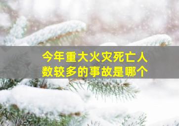 今年重大火灾死亡人数较多的事故是哪个