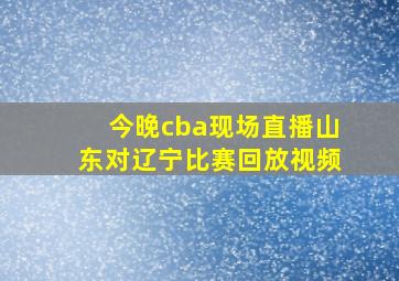 今晚cba现场直播山东对辽宁比赛回放视频