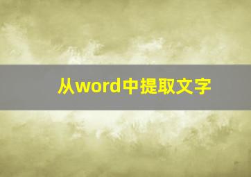 从word中提取文字