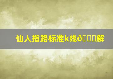 仙人指路标准k线😐解