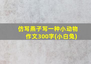 仿写燕子写一种小动物作文300字(小白兔)