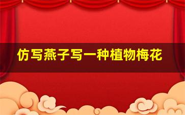 仿写燕子写一种植物梅花