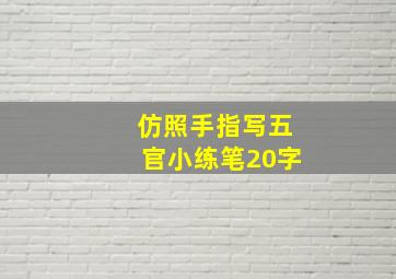 仿照手指写五官小练笔20字