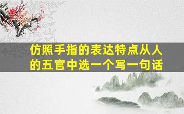 仿照手指的表达特点从人的五官中选一个写一句话