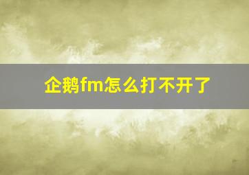 企鹅fm怎么打不开了