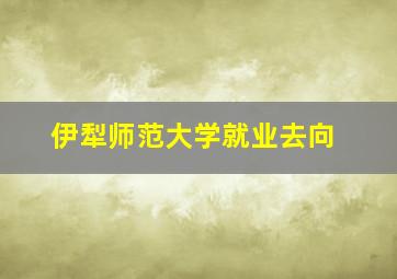 伊犁师范大学就业去向