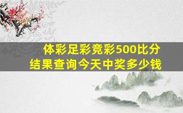 体彩足彩竞彩500比分结果查询今天中奖多少钱