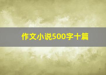 作文小说500字十篇