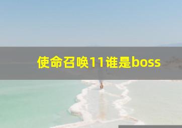 使命召唤11谁是boss