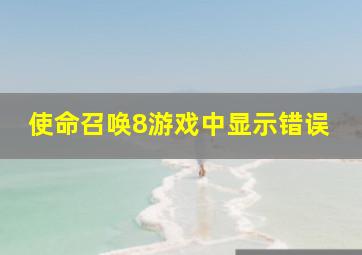 使命召唤8游戏中显示错误