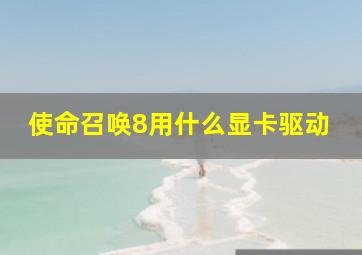 使命召唤8用什么显卡驱动