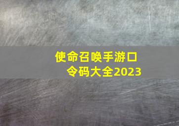 使命召唤手游口令码大全2023