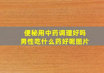 便秘用中药调理好吗男性吃什么药好呢图片