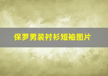 保罗男装衬衫短袖图片