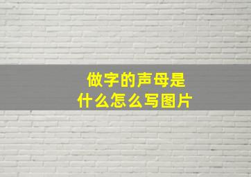 做字的声母是什么怎么写图片