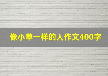 像小草一样的人作文400字