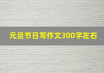 元旦节日写作文300字左右