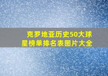 克罗地亚历史50大球星榜单排名表图片大全