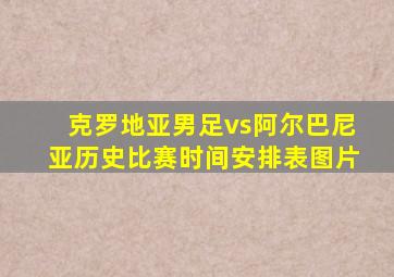 克罗地亚男足vs阿尔巴尼亚历史比赛时间安排表图片