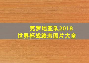 克罗地亚队2018世界杯战绩表图片大全