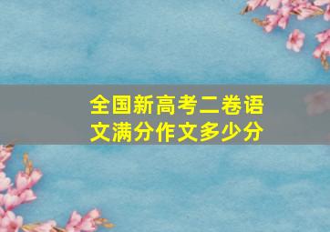 全国新高考二卷语文满分作文多少分