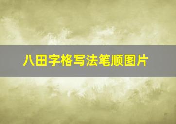 八田字格写法笔顺图片