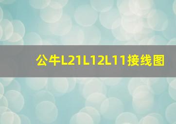 公牛L21L12L11接线图