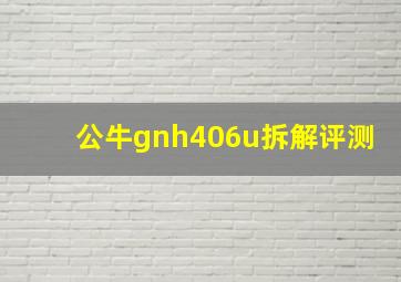 公牛gnh406u拆解评测