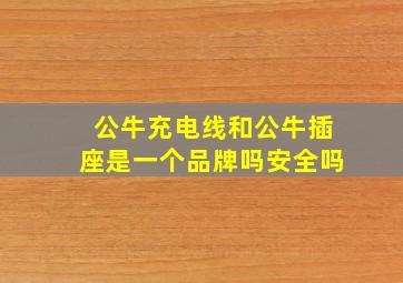 公牛充电线和公牛插座是一个品牌吗安全吗