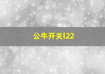 公牛开关l22