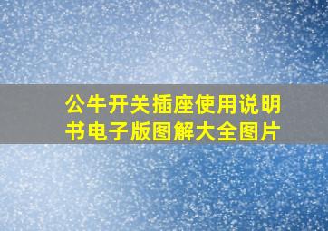 公牛开关插座使用说明书电子版图解大全图片